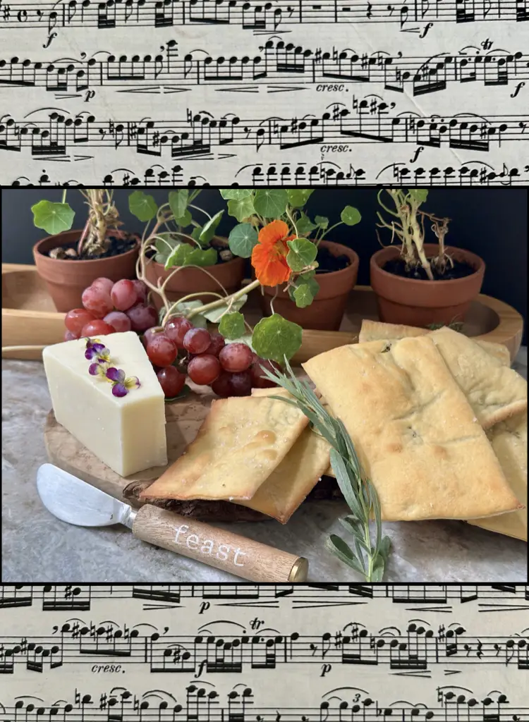 Carta Di Musica Bread-Crackers With Herbs For The Best Hors D'Oeuvre Crackers