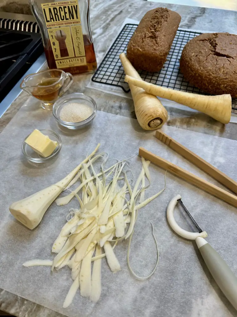 Make Candied Parsnip Spirals For Garnish