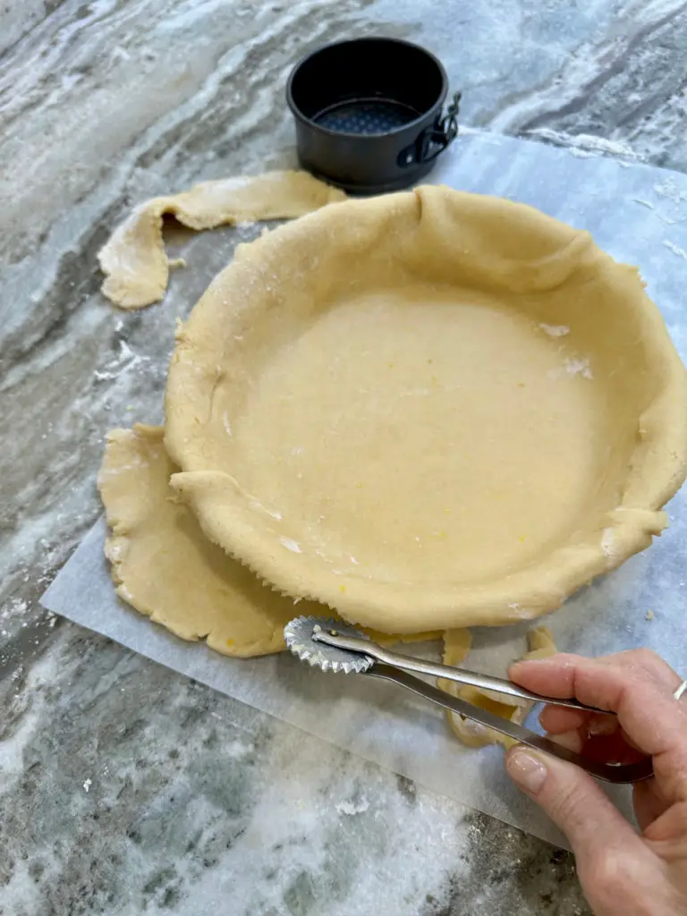 Homemade Pie Crust With Zest and Juice of Lemons