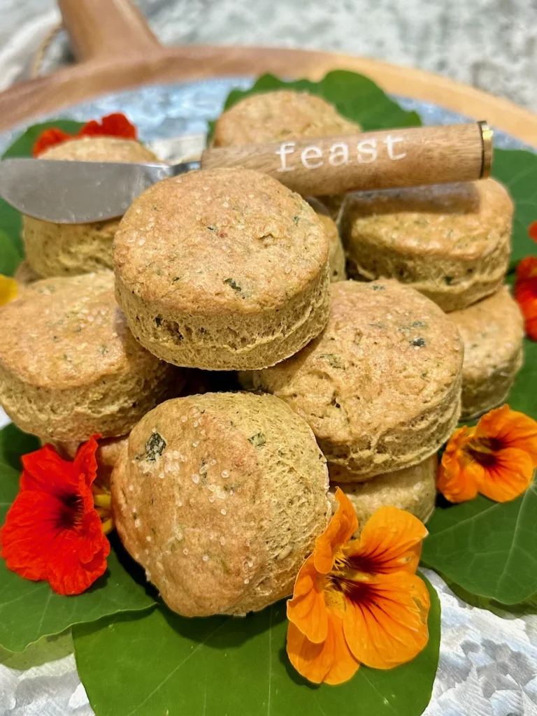 Nasturtium Leaf Savory Scones