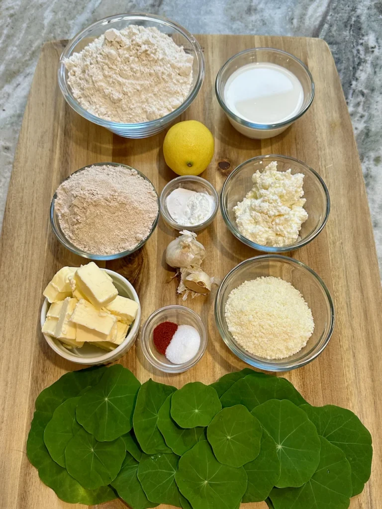 Nasturtium Leaf Savory Scones Ingredients