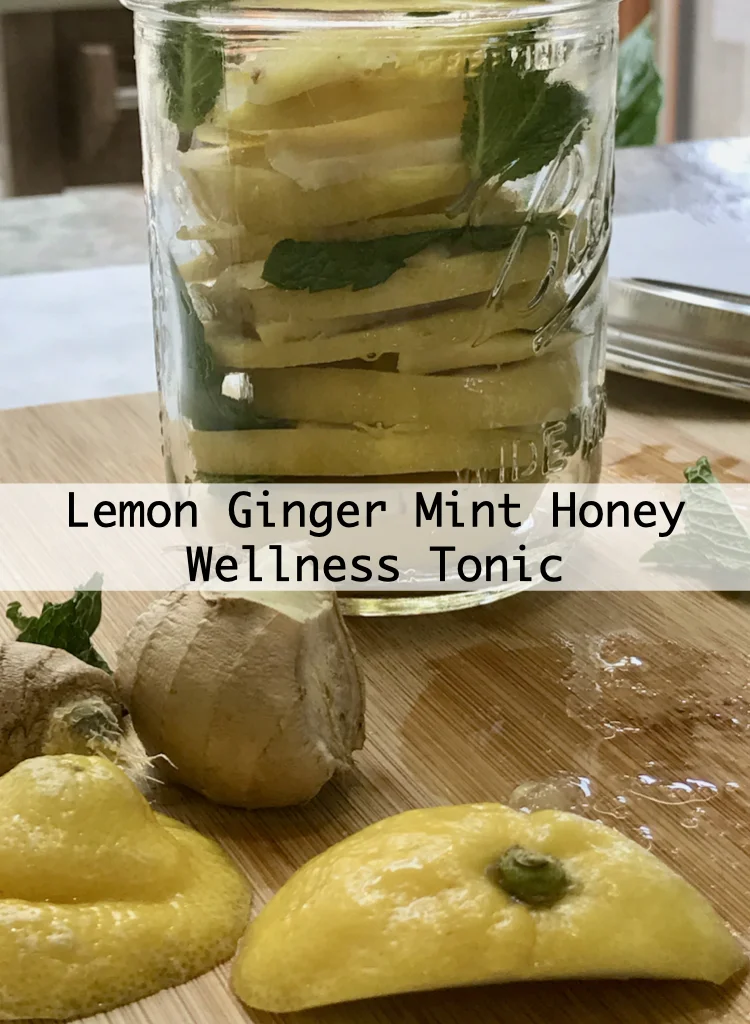 Lemon Ginger Mint Honey Wellness Throat Tonic