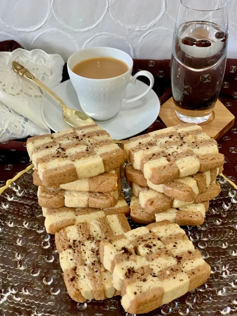 Coffee and Chocolate Checker Cookies