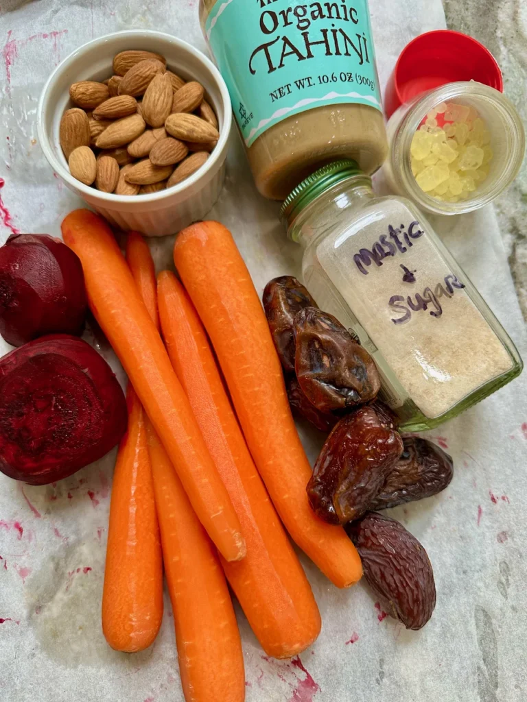 Carrot and Beetroot Halva Ingredients