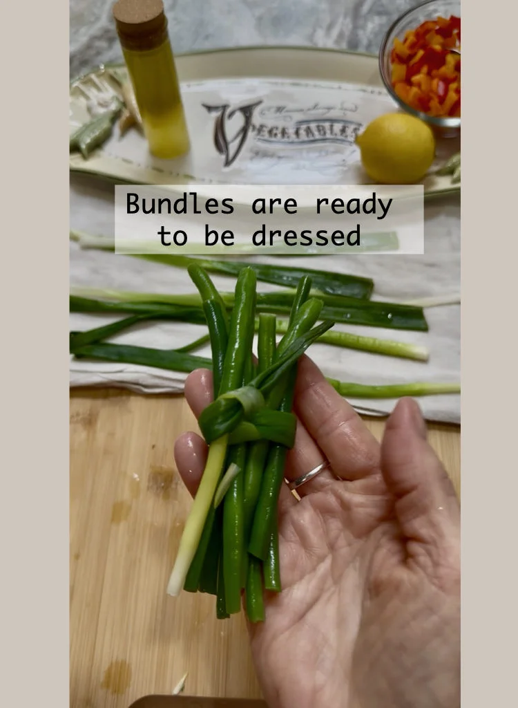 Once Green Bean Bundles Are Tied They Are Ready To Be Dressed
