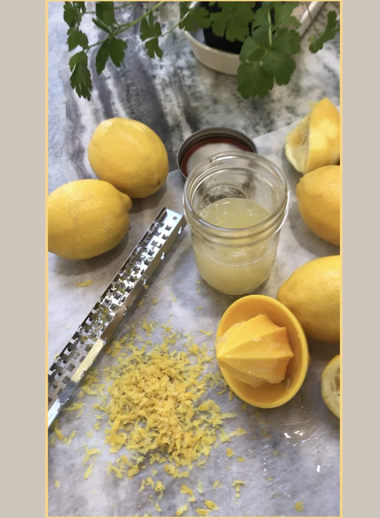 Lemon Juice and The Oil Of Lemon Zest For Great Marinades and Dressings