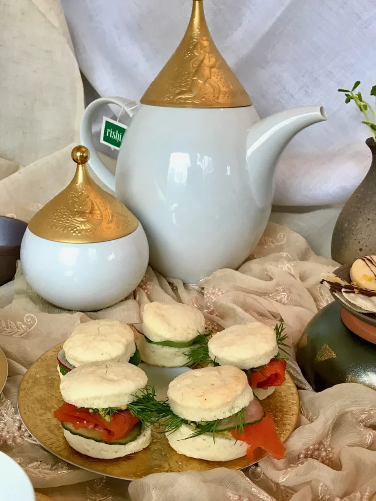 Smoked Salmon and Biscuit Afternoon Tea Sandwiches