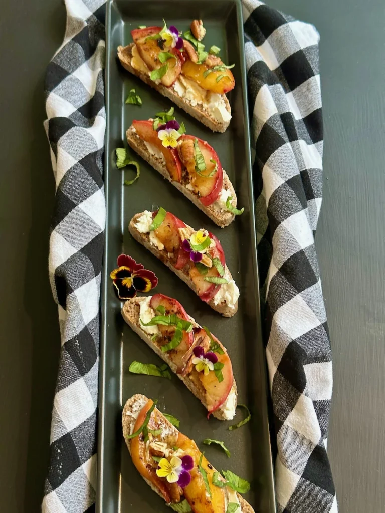 What Better Way To Celebrate Peach Season Than Served As A Crostini