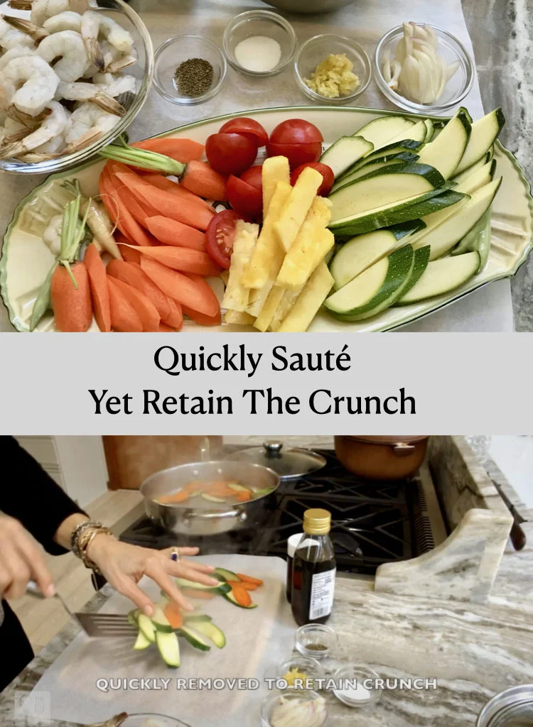 Quickly Sauteed To Retain Veggie Nutrients And Texture