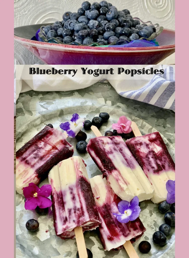 Blueberry Yogurt Popsicles