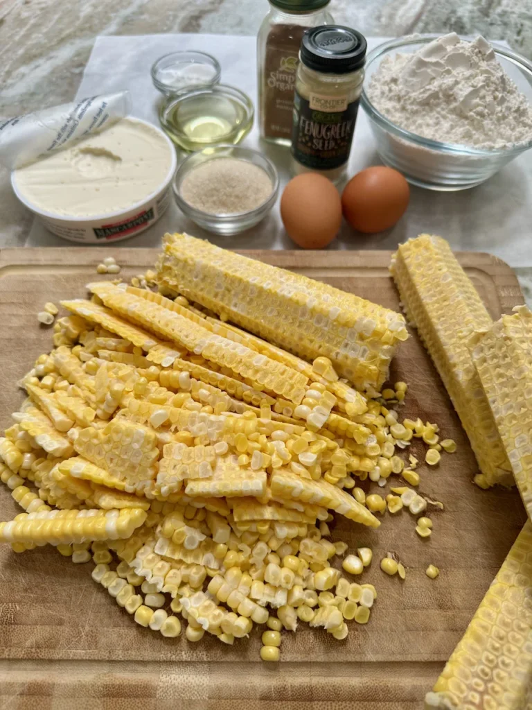 Fresh Corn Polenta Muffin Ingredients