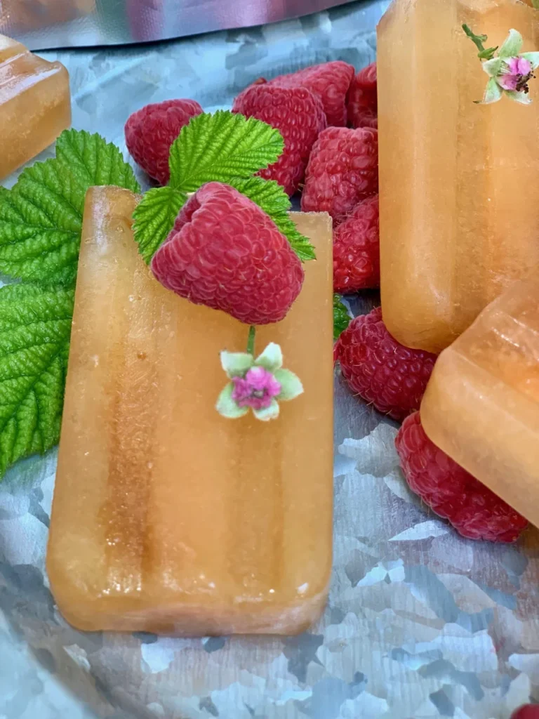 Raspberry Herbal Tea Popsicles For Women's Health