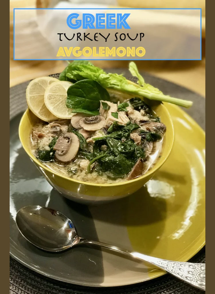 Greek Avgolemono Turkey Soup