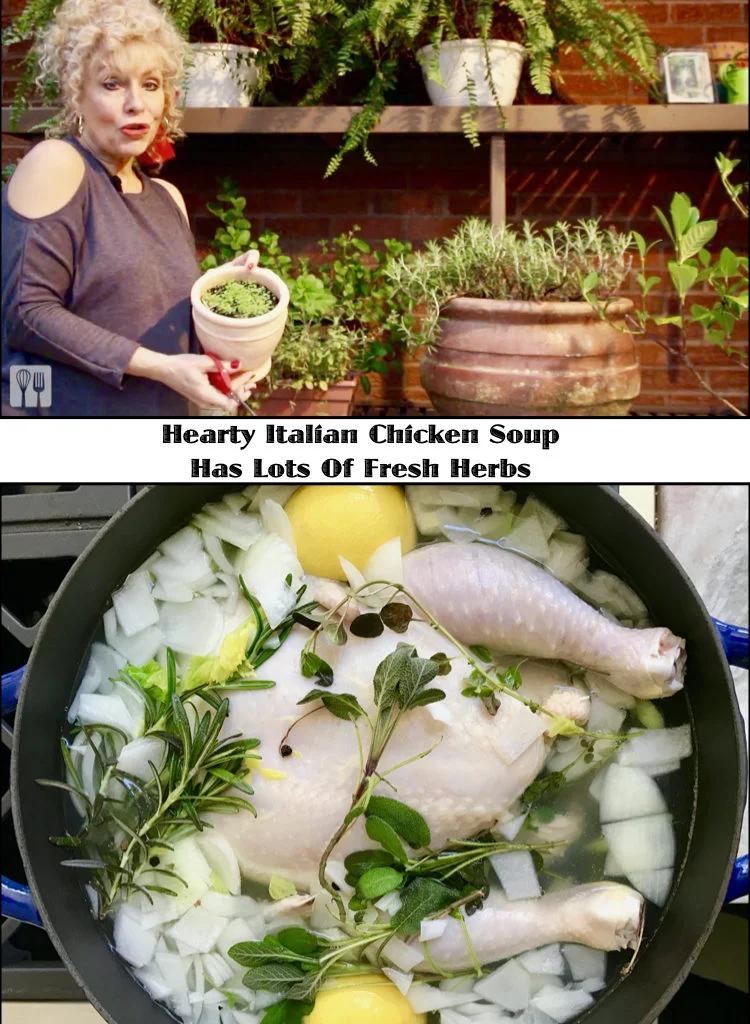 Hearty Italian Chicken Soup Has Lots Of Fresh Herbs