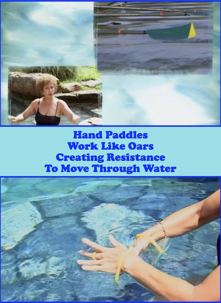 Hand Paddles Work Like Oars Creating Resistance To Move Through Water