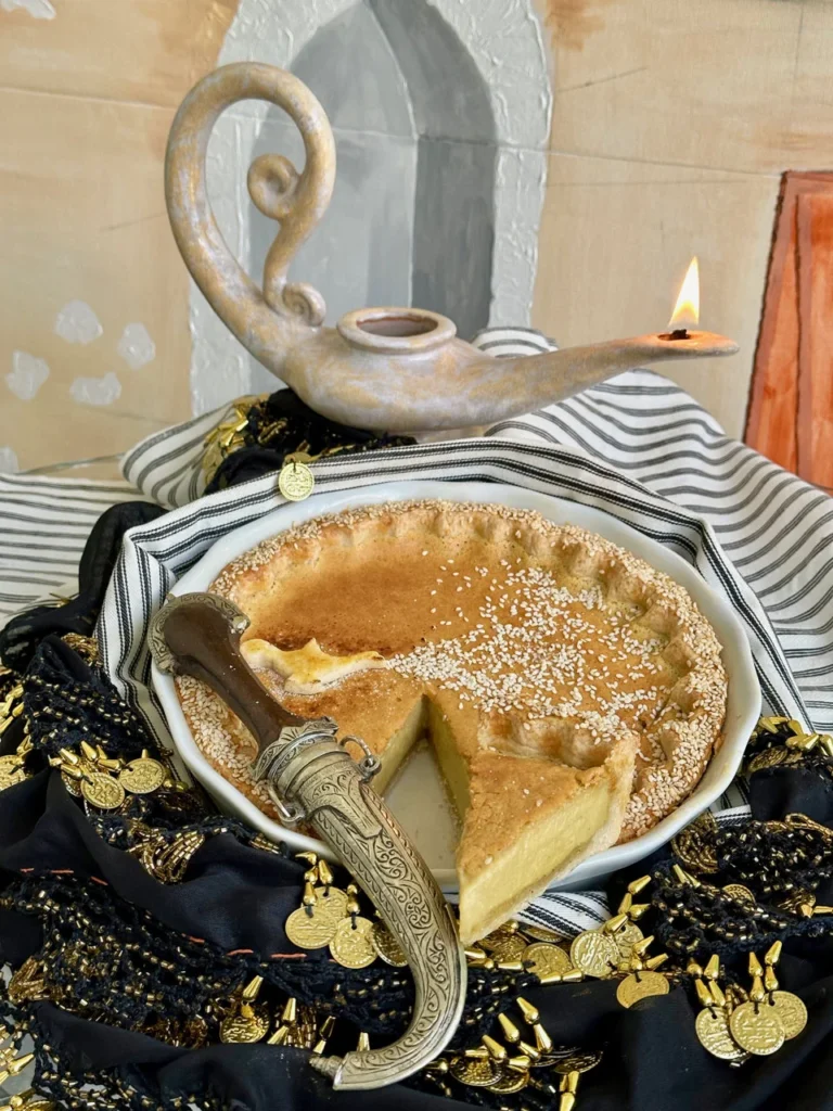 Mediterranean Sesame Tahini Custard Pie - Created By Me For PBS