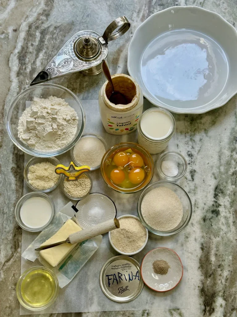 Tahini Custard Pie Ingredients