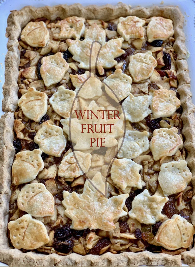 Dried Fruits With Rum and Nuts Baked Into A Winter Pie With Cutouts From The Crust Covering The Top