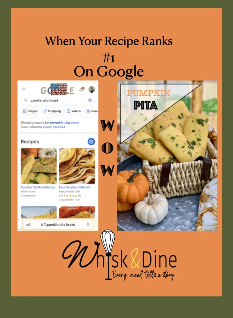 When Your Pumpkin Pita Recipe Ranks #1 On Google - Celebrate!