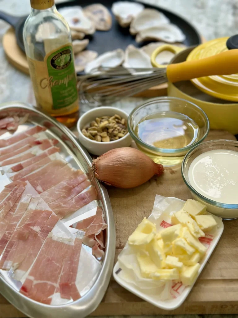 Ingredients For Oysters In Champagne Sauce