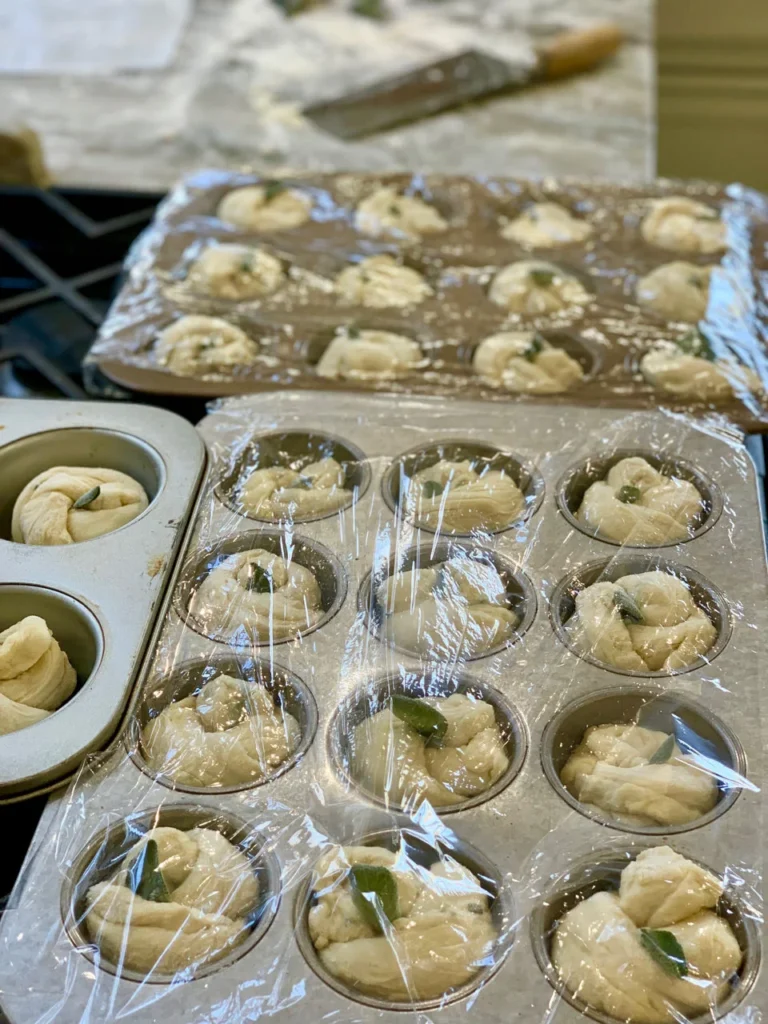 Knotted Dough For Second Rising