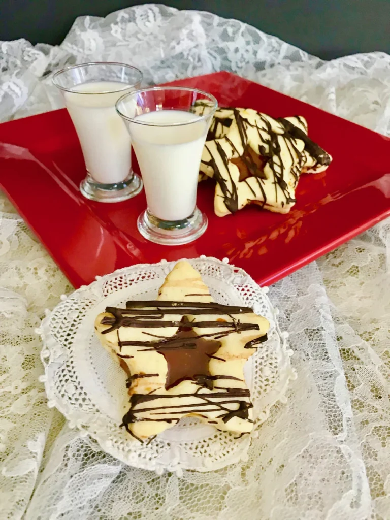 Salt Caramel Filled Chestnut Sandwich Cookies - Santa's Favorite