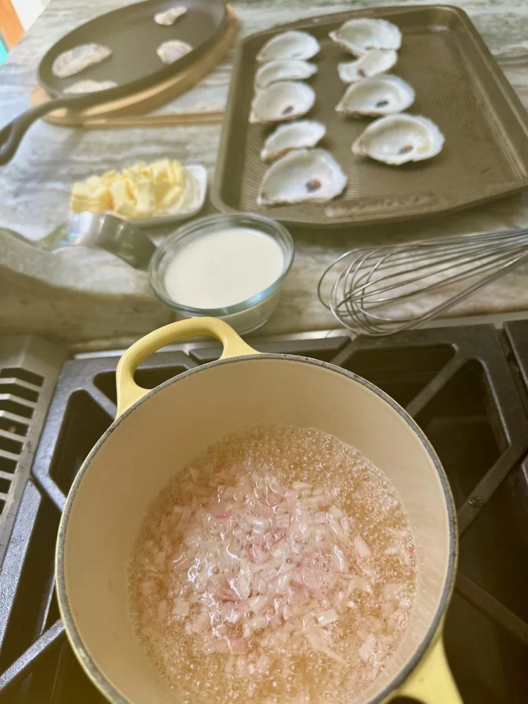 An Easy Yet Decadent Champagne Cream And Shallot Sauce