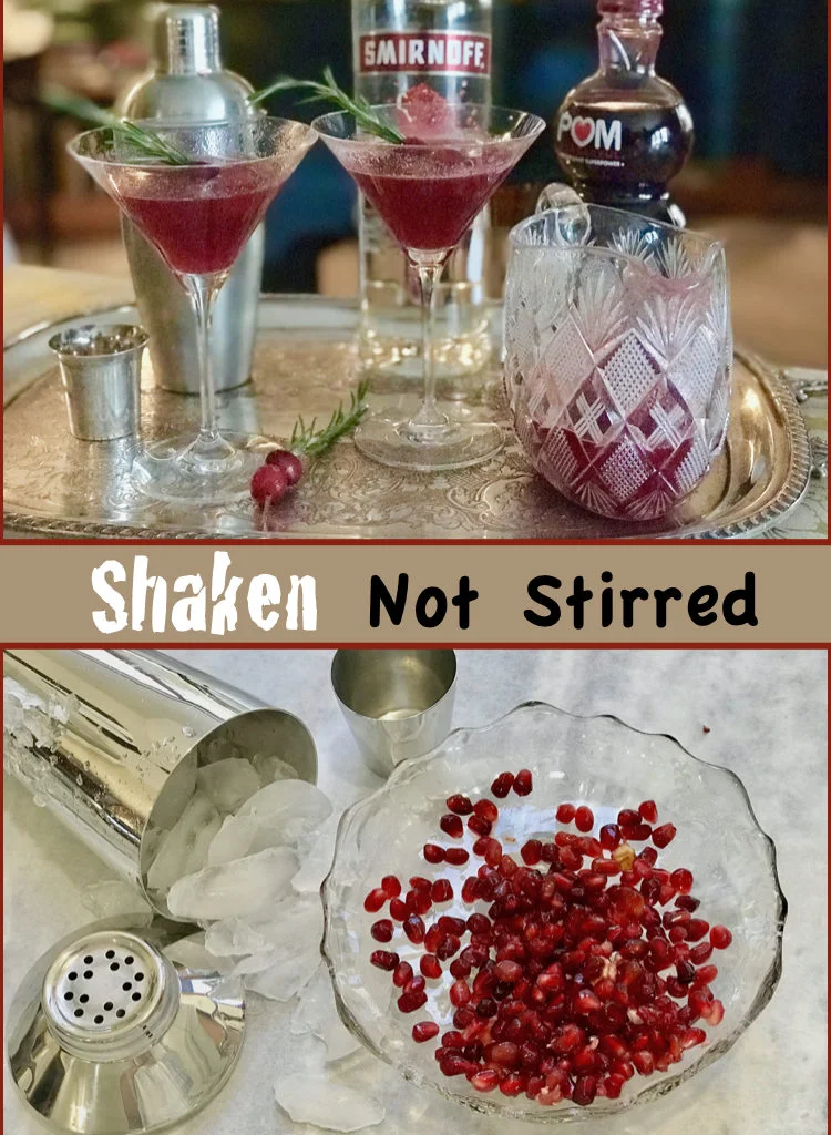 Pomegranate Cranberry Holiday Martini - Shaken Not Stirred