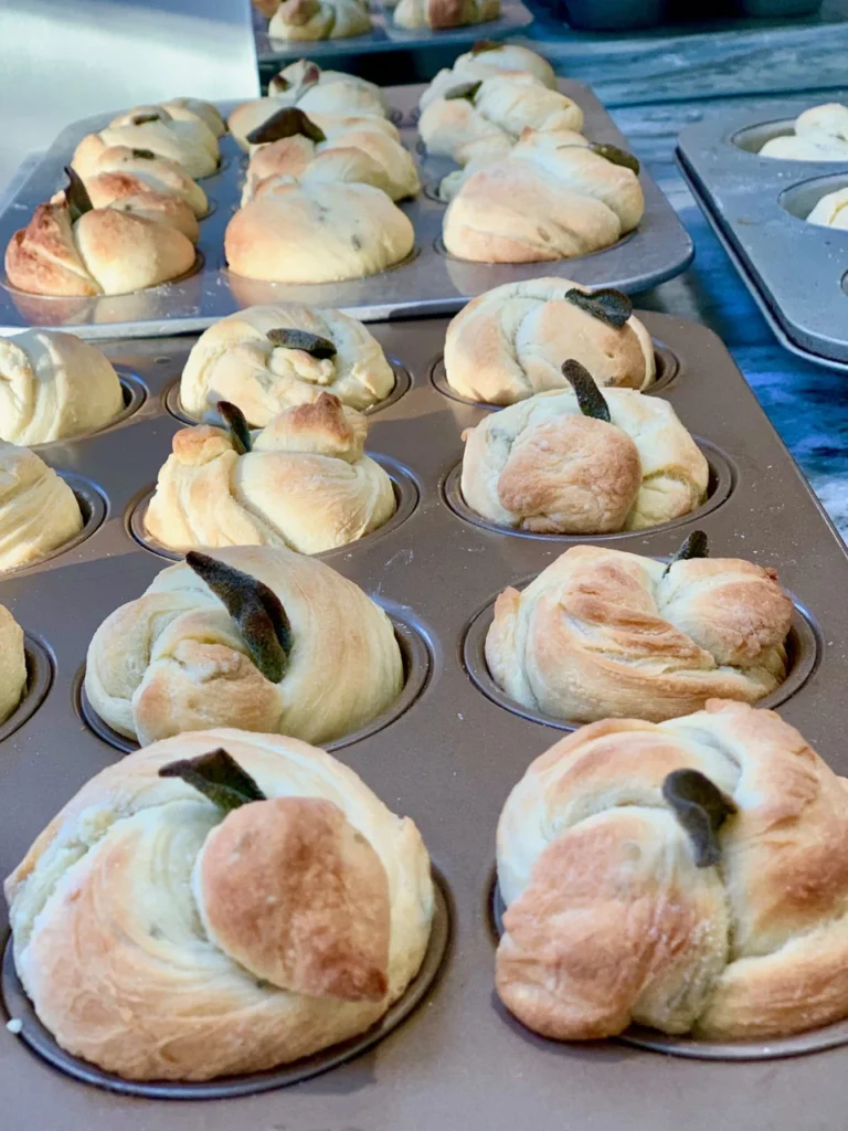 Freshly Baked Sage Rolls