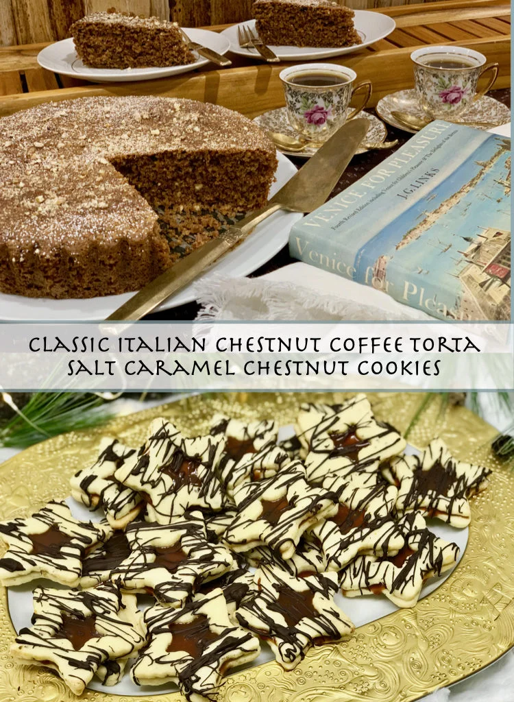 Classic Italian Chestnut Coffee Torta and Salt Caramel Chestnut Cookies