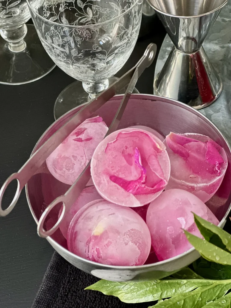 Reused Rose Petals Make The Most Elegant Ice Cubes
