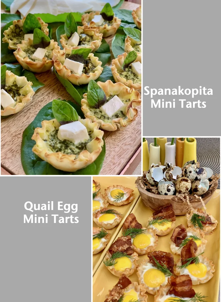 Quick Mini Savory Tarts Made With Phyllo Dough