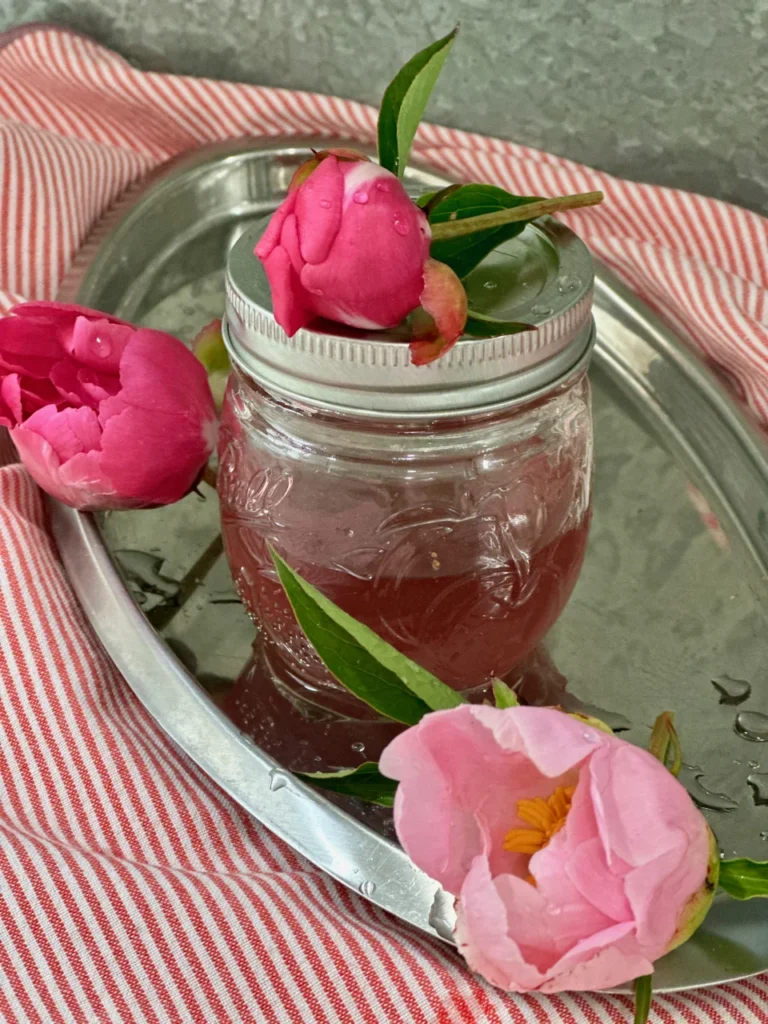 Peony Simple Syrup For Cocktail and Desserts