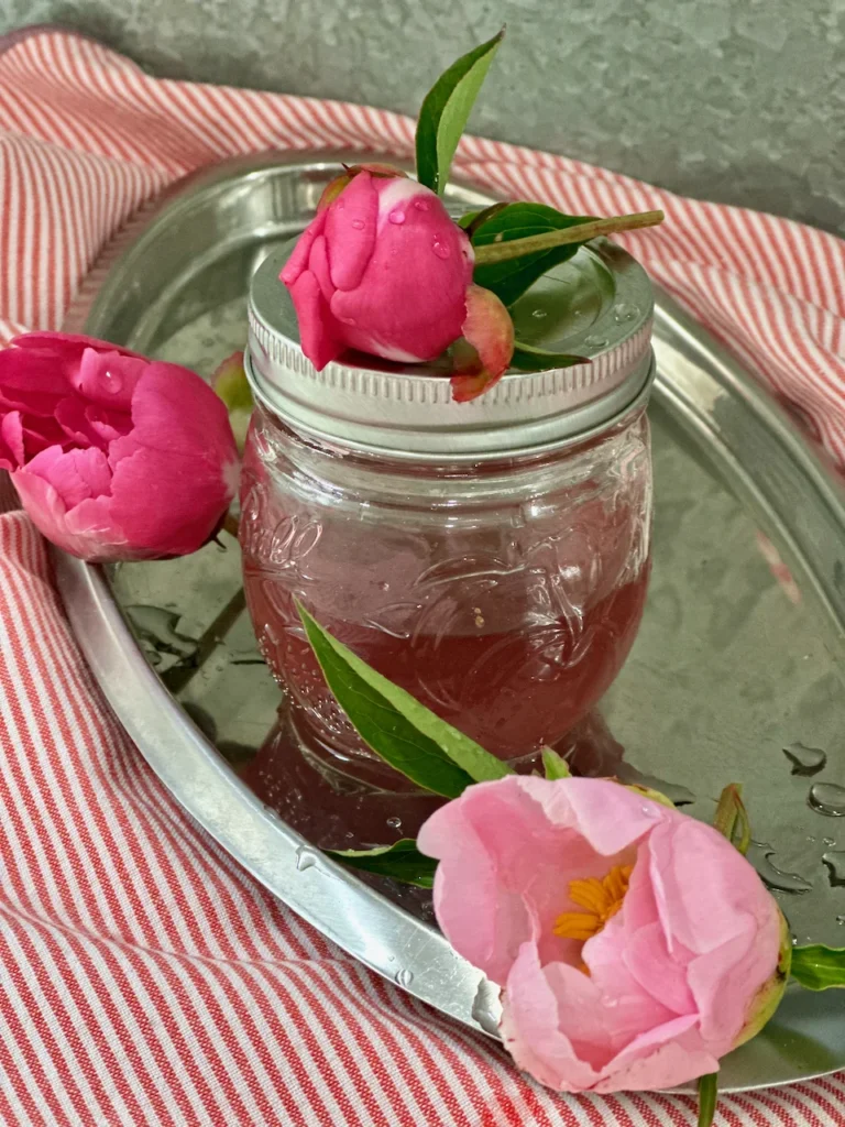 Rose and Other Floral Petals Simmered Into An Enchanting Syrup