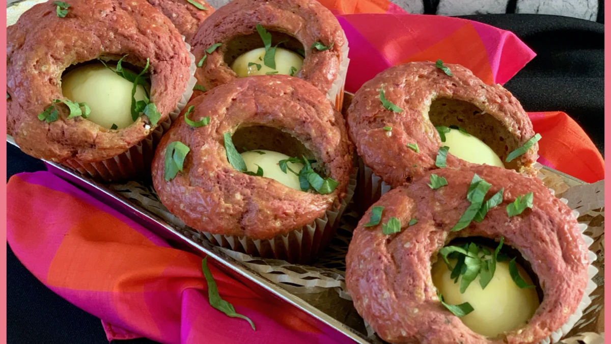 Beet Muffins with Marbled Eggs (A Symbolic Easter Recipe)