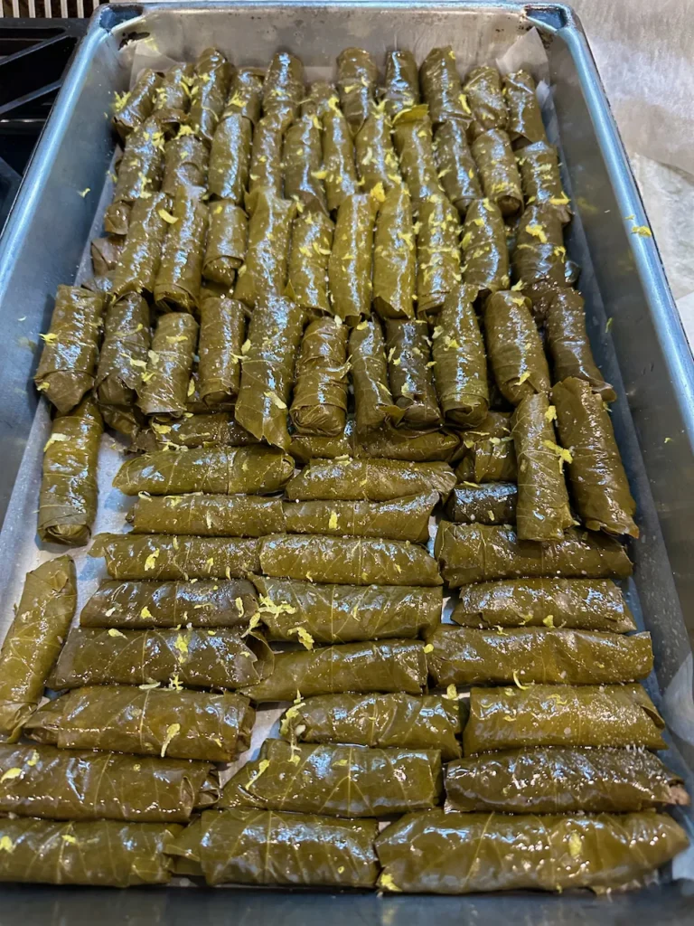 Once Grape Leaves Have Been Prepared They Last For A Week or Can Be Frozen and Reheated