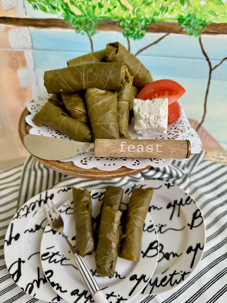 Traditional Stuffed Grape Leaves - Also A Quick or Vegetarian Version 