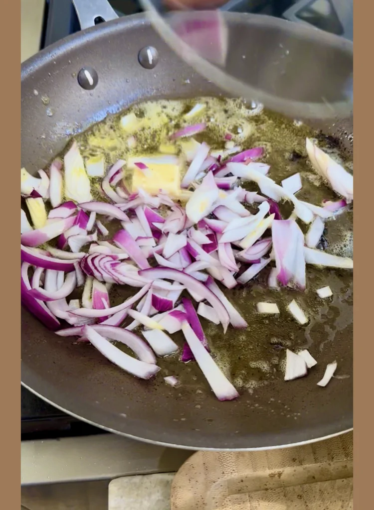 Onions Caramelize Low and Slow in Butter and Olive Oil