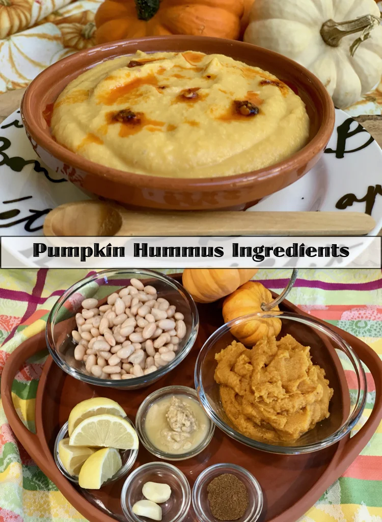 Pumpkin Hummus Ingredients - Made With Navy Beans or Red Lentils