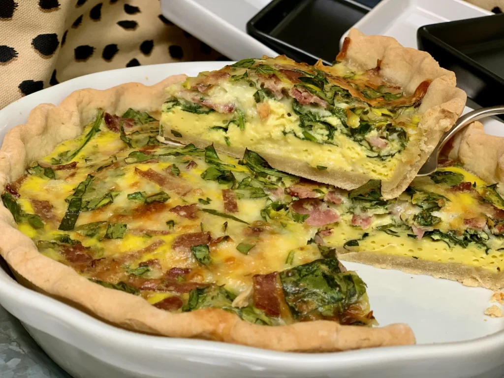 Once the Savory Breakfast Pie Cools Slightly It Slices Easily To Serve