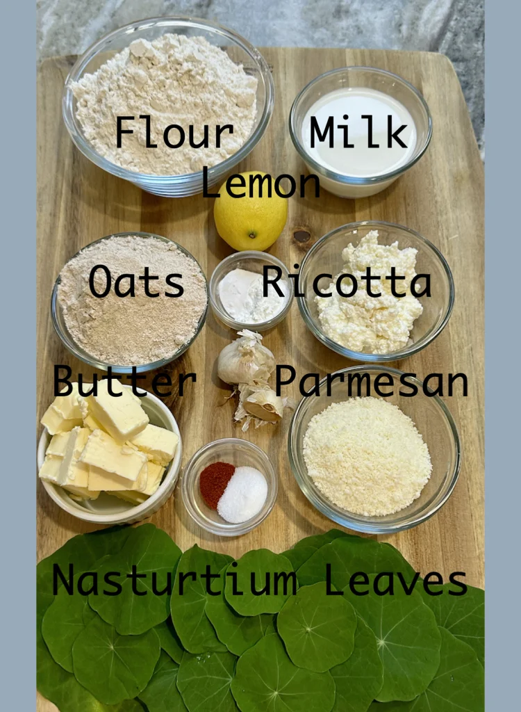 Nasturtium Leaf Savory Scones Ingredients