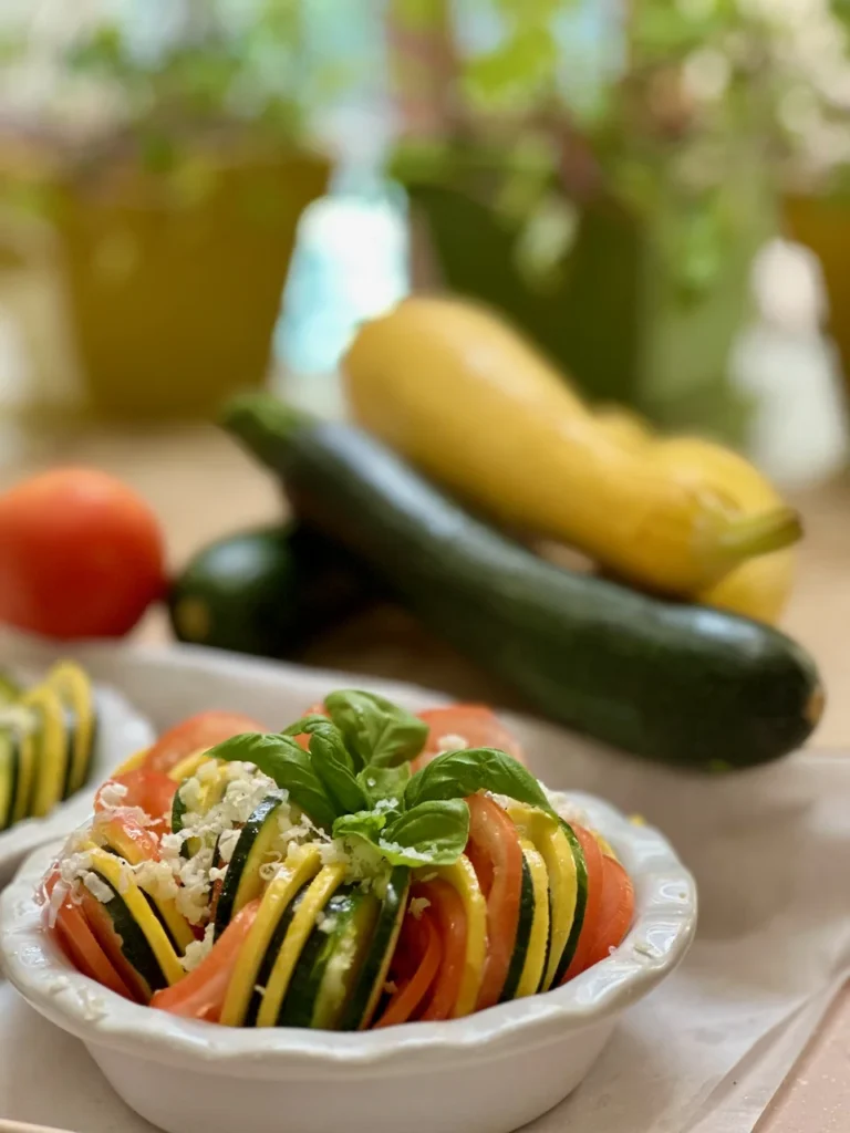 Summer Garden Vegetable Bake - Easy Zucchini & Tomato Gratin