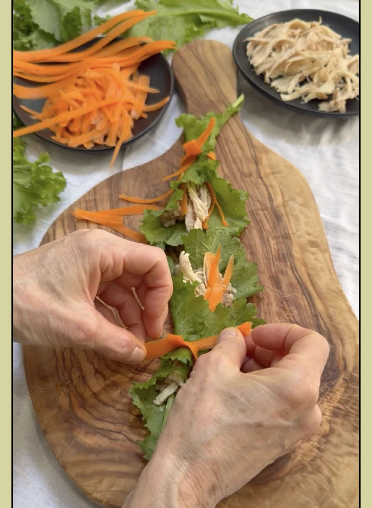 Tie The Wraps with Long Carrot Strips