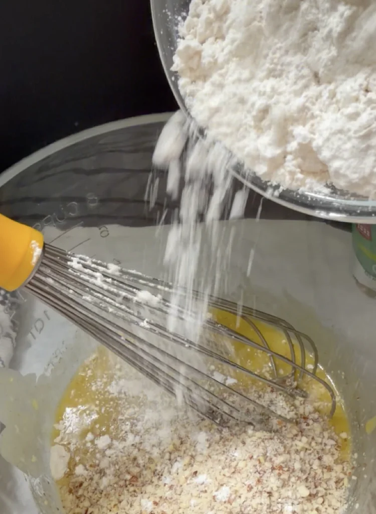 Whisking In the Dry Ingredients to Form the Pie Crust