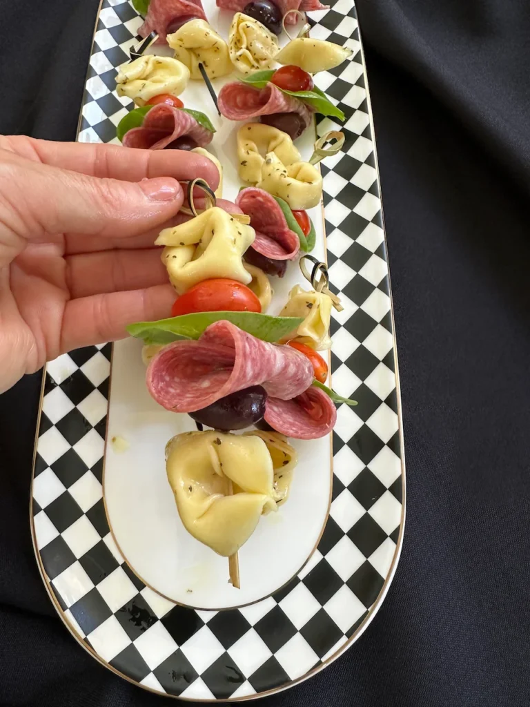 Easy Italian Tortellini Charcuterie Skewer Sticks 