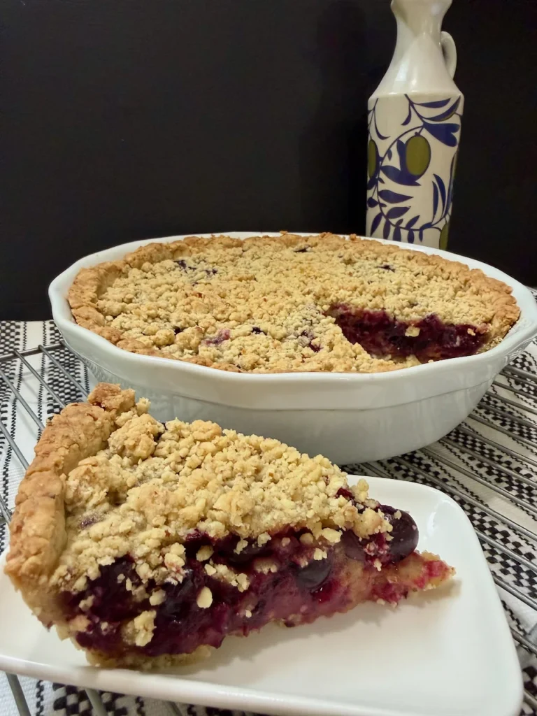 Blueberry Filled Olive Oil Pie Crust - Crisp, Moist & Full of Flavor
