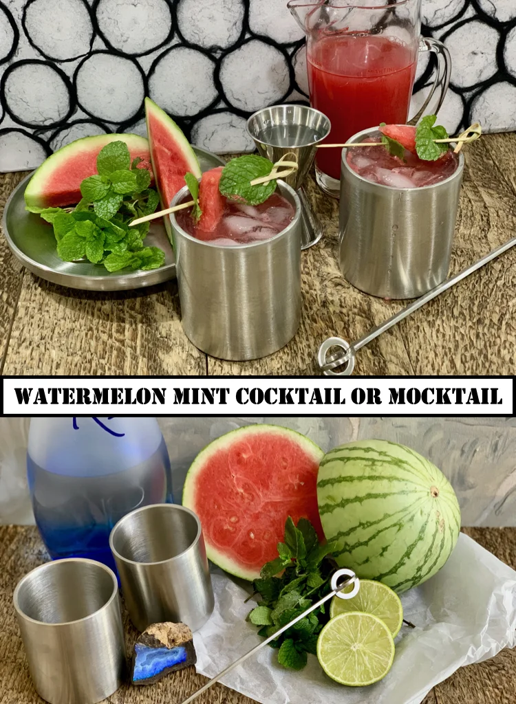 Watermelon & Mint Cocktail or Mocktail - The Perfect Summer Sip