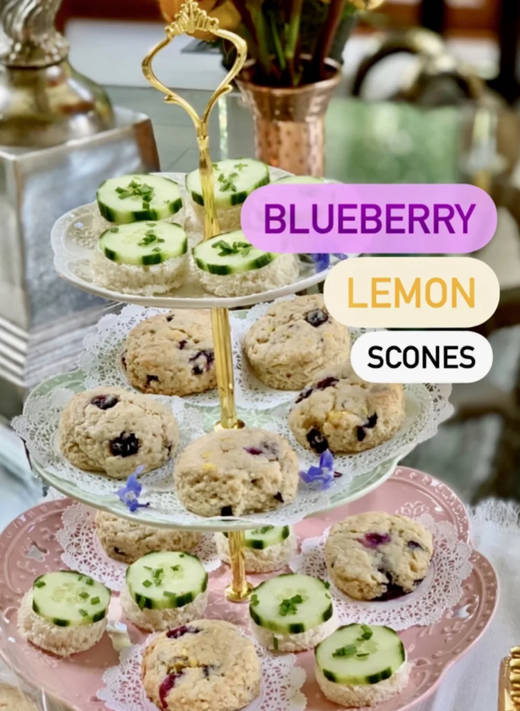 Blueberry and Lemon Scones for Afternoon Tea