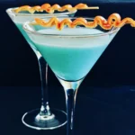 Blue Moon Curacao Vodka Cocktail with Coconut and Cardamom