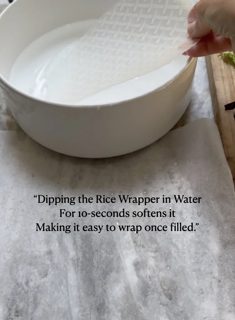 Soften the Rice Paper Wraps Quickly to Soften